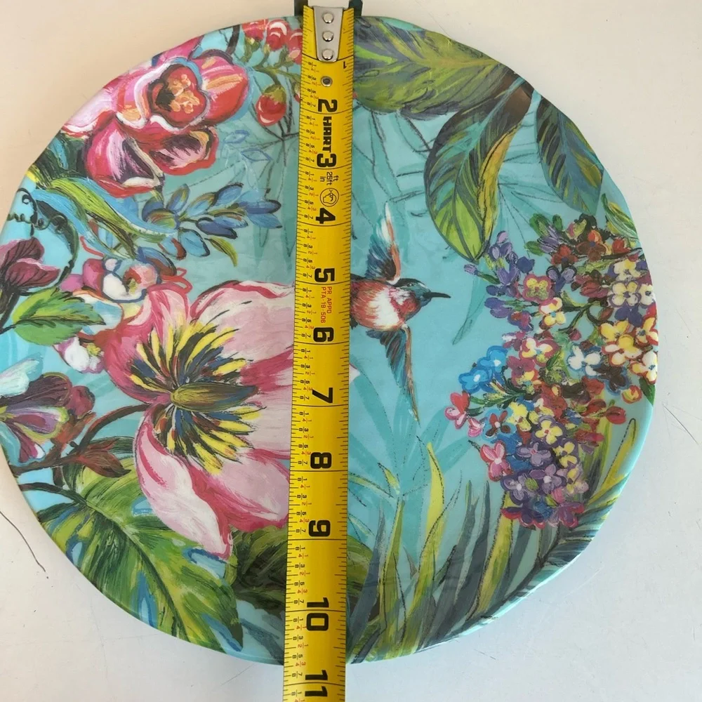 Pier 1 Imports Humming Bird Floral Melamine 8.5